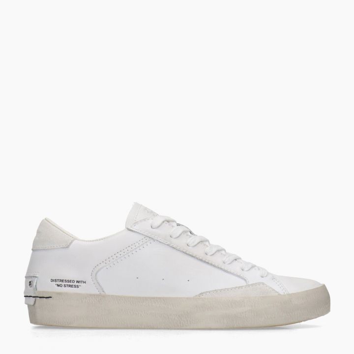 Crime London Sneakers Low Top Distressed White - 26019PP5-BIANCO-023