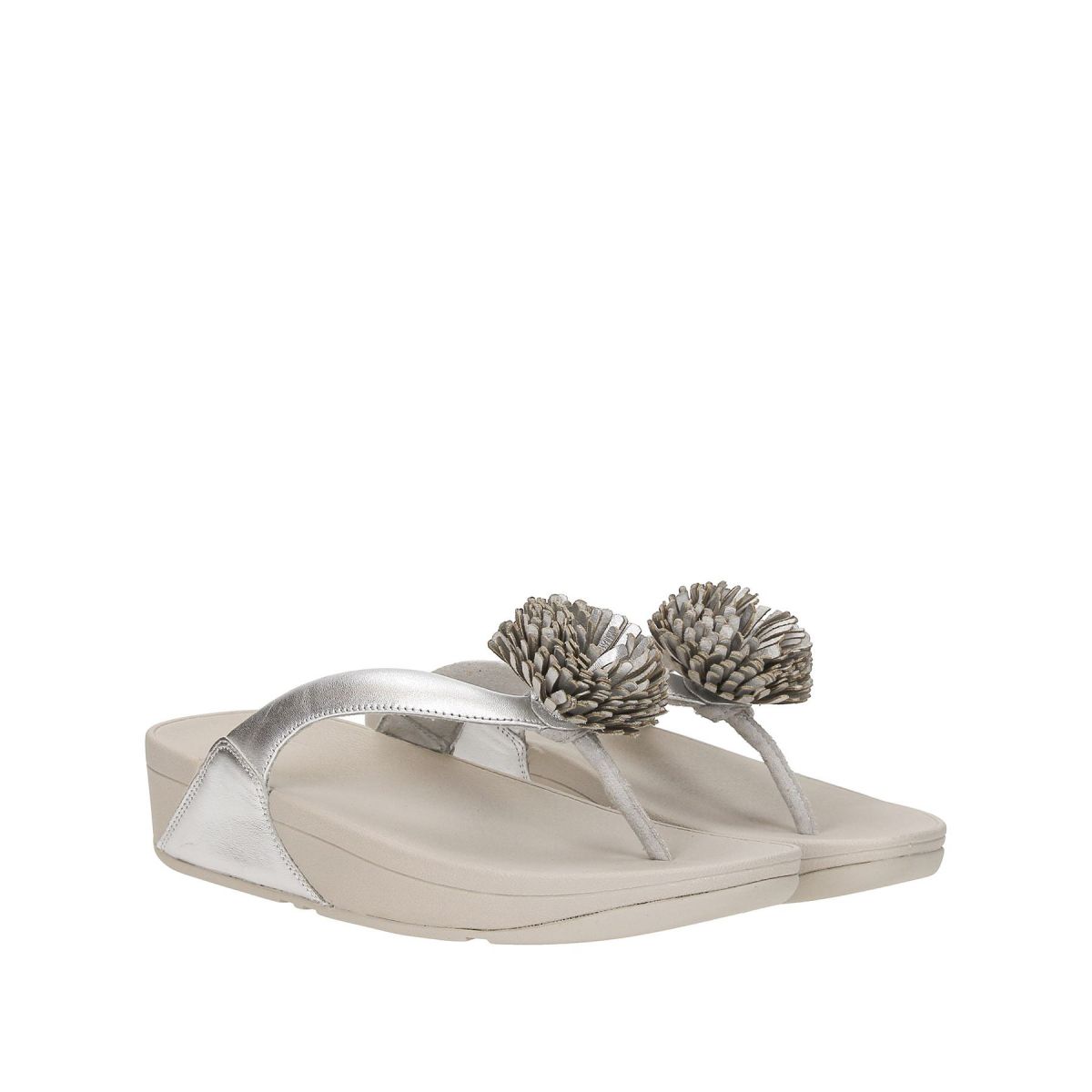 FitFlop Ciabatte Flowerball Argento B51-011F-ARGENTO-017